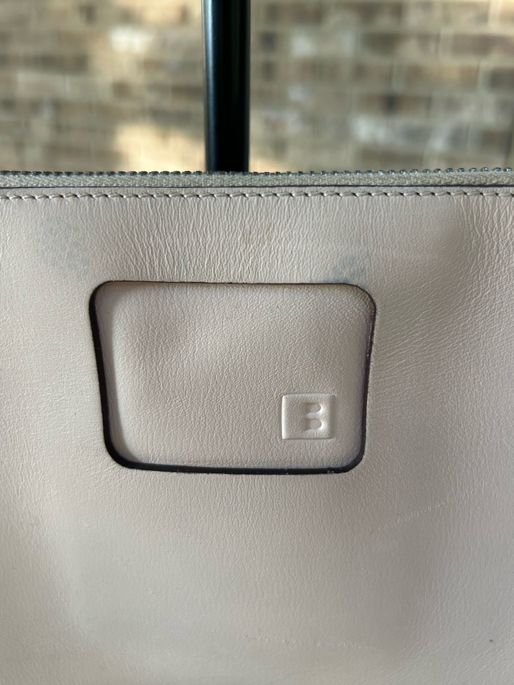 Vintage Bally Beige Leather Top Handle Shoulder Bag Minimalist Logo - Picture 4 of 9